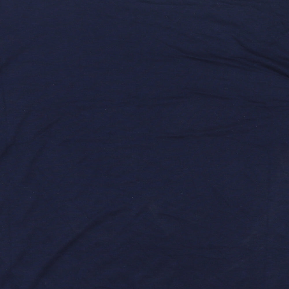 Marks and Spencer Womens Blue Cotton Basic T-Shirt Size 8 Collared