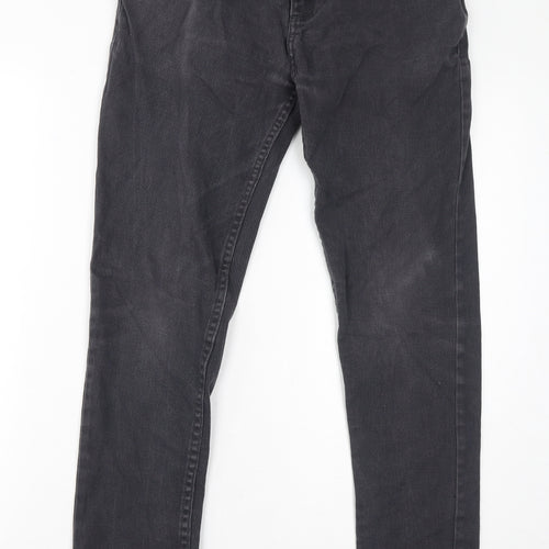 Denim & Co. Womens Grey Cotton Skinny Jeans Size 30 in L32 in Regular Zip