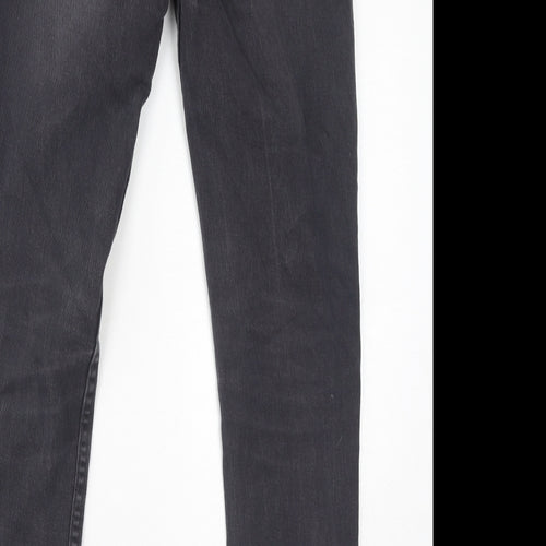 Denim & Co. Womens Grey Cotton Skinny Jeans Size 30 in L32 in Regular Zip