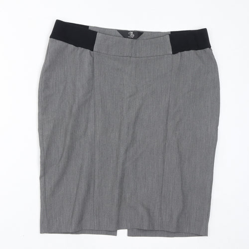 Mothercare Womens Grey Polyester Straight & Pencil Skirt Size 12