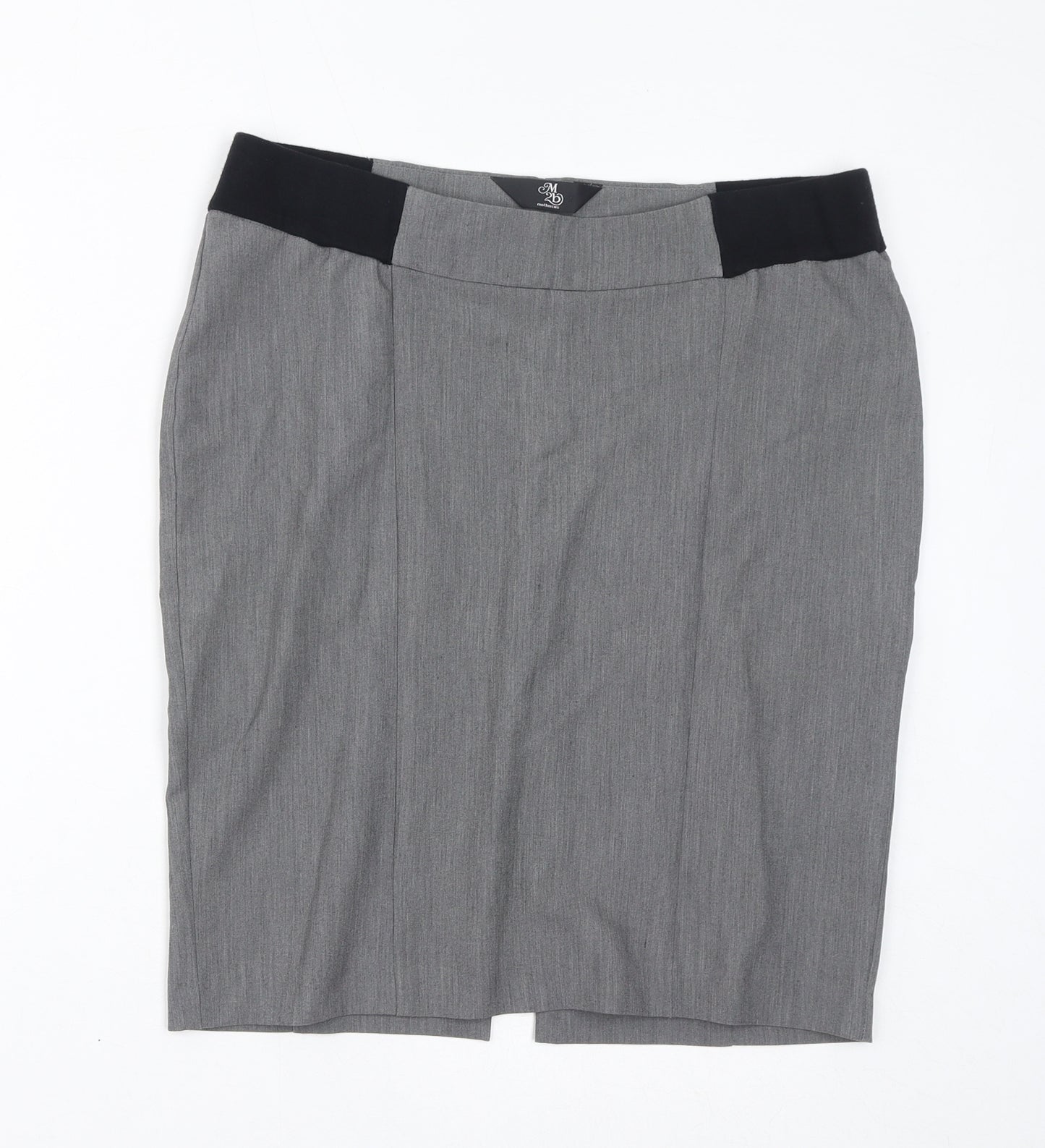 Mothercare Womens Grey Polyester Straight & Pencil Skirt Size 12