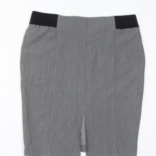 Mothercare Womens Grey Polyester Straight & Pencil Skirt Size 12