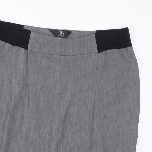 Mothercare Womens Grey Polyester Straight & Pencil Skirt Size 12