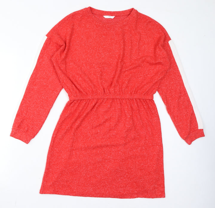 Marks and Spencer Girls Red Viscose A-Line Size 14-15 Years Round Neck Pullover