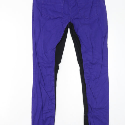 Internacionale Womens Blue Cotton Skinny Jeans Size 14 L29 in Regular Zip