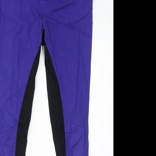 Internacionale Womens Blue Cotton Skinny Jeans Size 14 L29 in Regular Zip