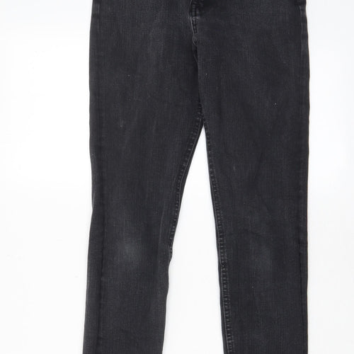 Marks and Spencer Womens Grey Cotton Skinny Jeans Size 6 L27 in Regular Zip - Pockets