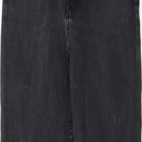 Marks and Spencer Womens Grey Cotton Skinny Jeans Size 6 L27 in Regular Zip - Pockets