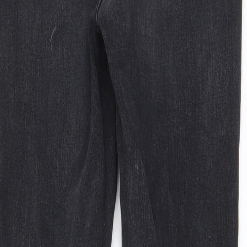 Marks and Spencer Womens Grey Cotton Skinny Jeans Size 6 L27 in Regular Zip - Pockets