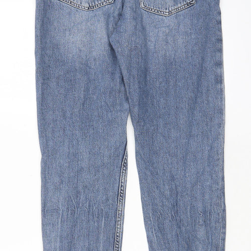 Topshop Womens Blue Cotton Straight Jeans Size 26 in L32 in Regular Button - Pockets