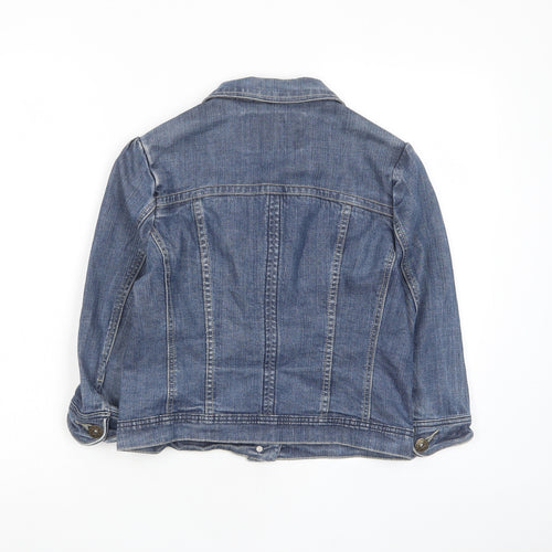 Authentic Womens Blue Jacket Size 12 Button - Pockets