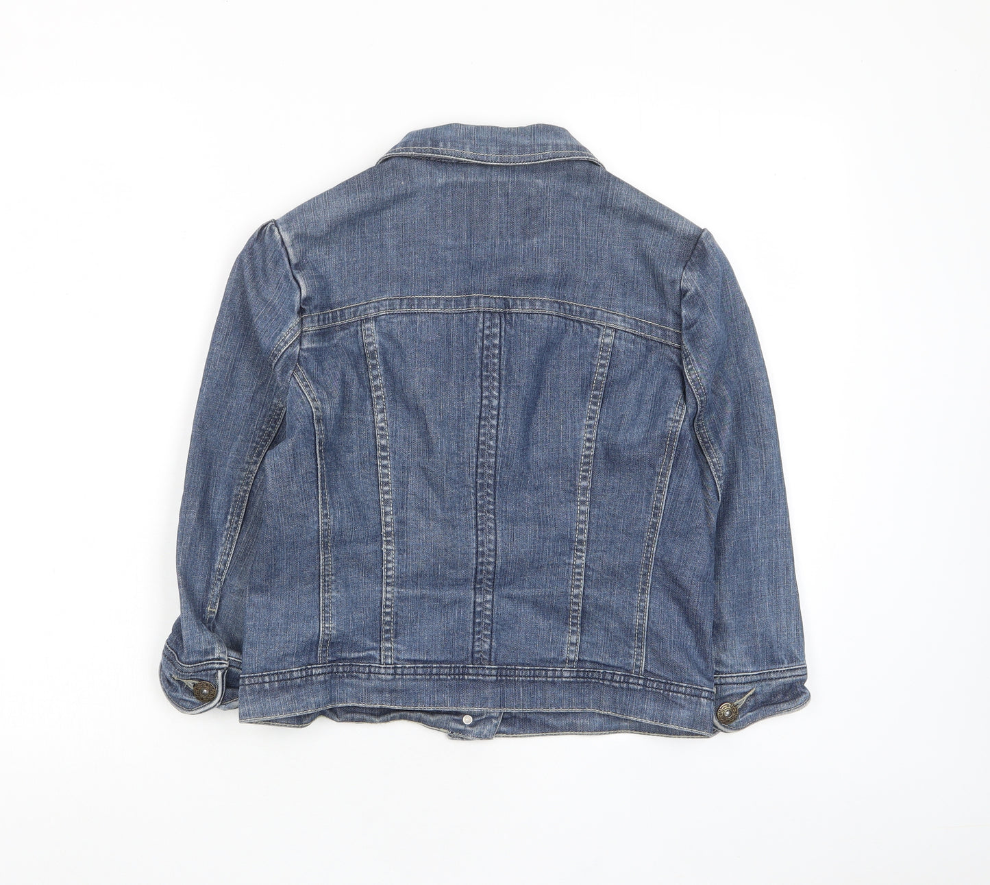 Authentic Womens Blue Jacket Size 12 Button - Pockets