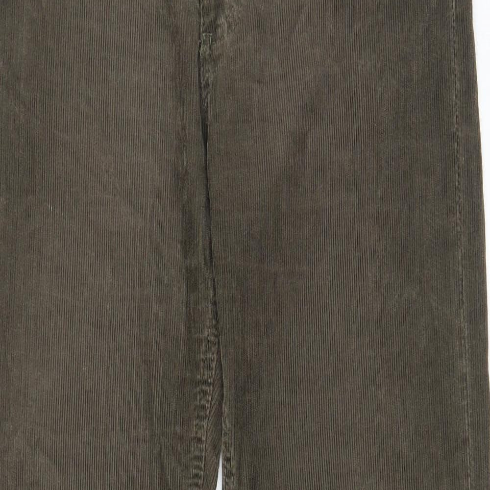 Lee Cooper Mens Green Cotton Trousers Size 30 in L29 in Regular Zip - Pockets