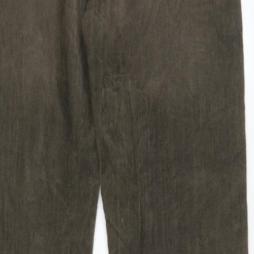 Lee Cooper Mens Green Cotton Trousers Size 30 in L29 in Regular Zip - Pockets