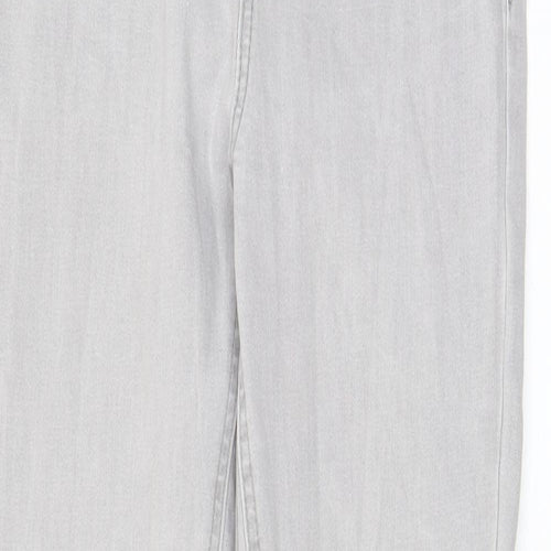 Denim & Co. Womens Grey Cotton Skinny Jeans Size 10 L28 in Regular Zip - Pockets