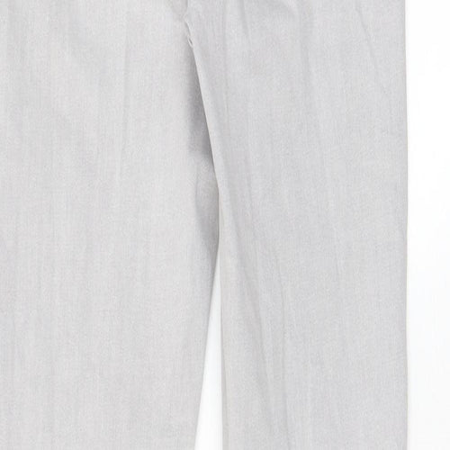Denim & Co. Womens Grey Cotton Skinny Jeans Size 10 L28 in Regular Zip - Pockets