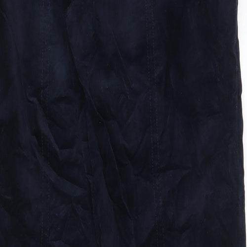 Robell Womens Blue Cotton Trousers Size 16 L31 in Regular - Elasticated Waist