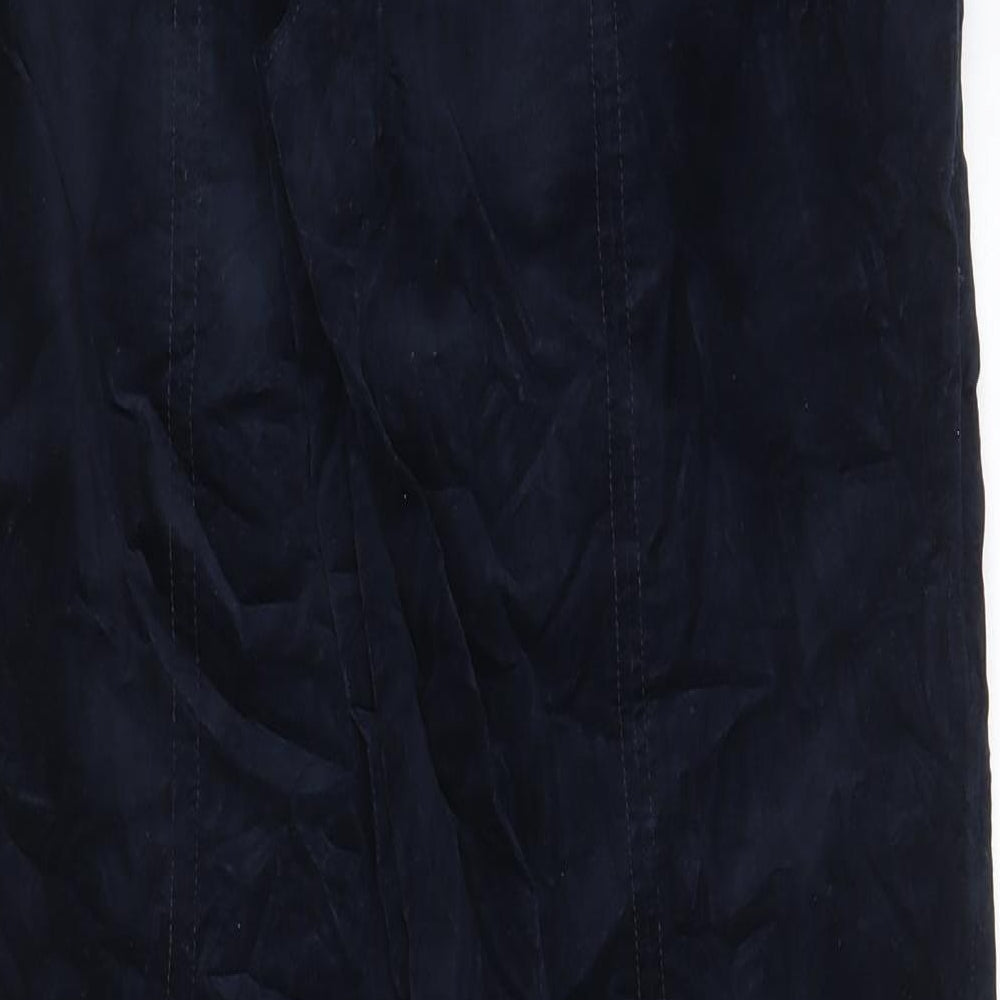 Robell Womens Blue Cotton Trousers Size 16 L31 in Regular - Elasticated Waist