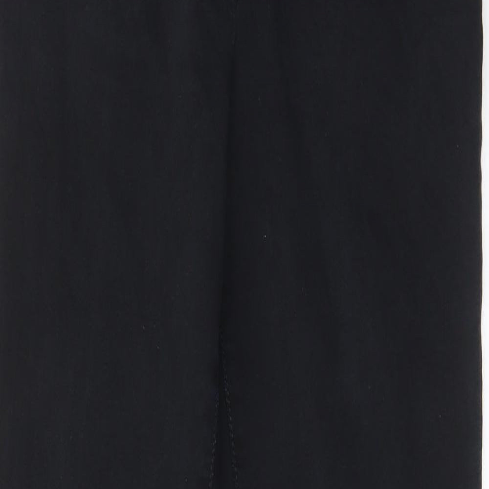 Marks and Spencer Womens Black Cotton Skinny Jeans Size 14 L29 in Slim Zip - Pockets