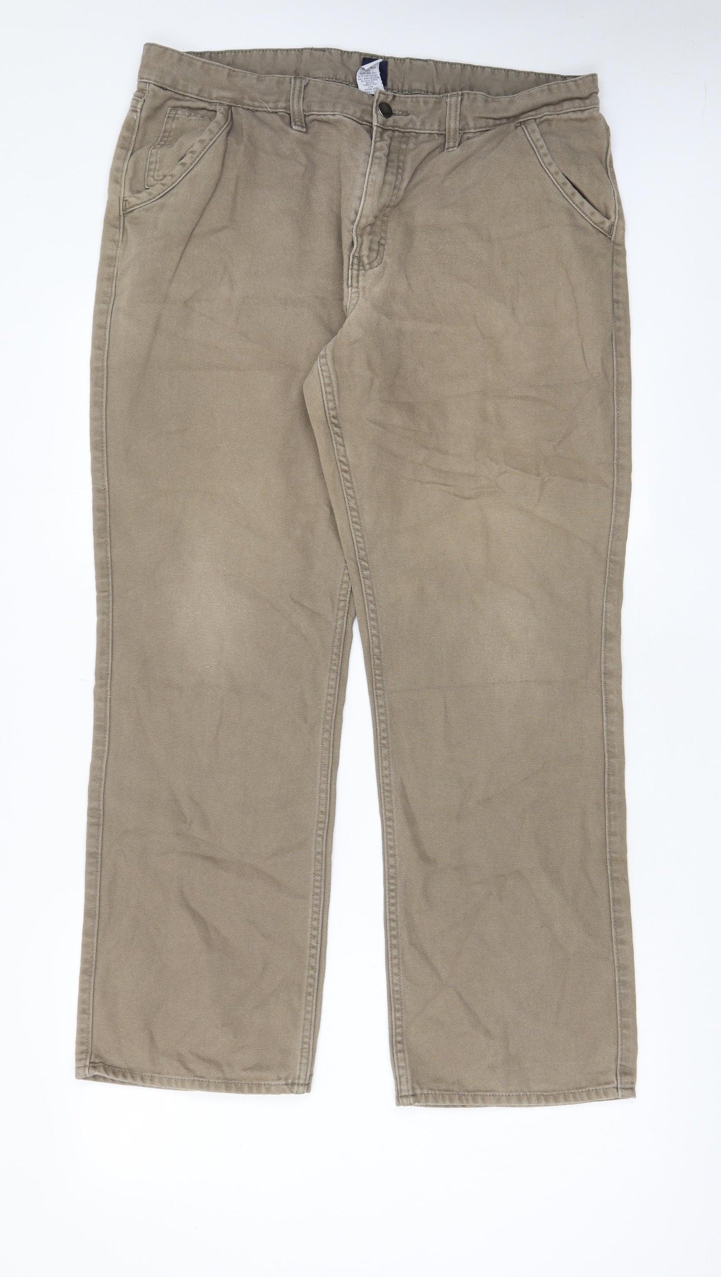 Gap Mens Beige Cotton Straight Jeans Size 36 in L32 in Regular Zip - Pockets