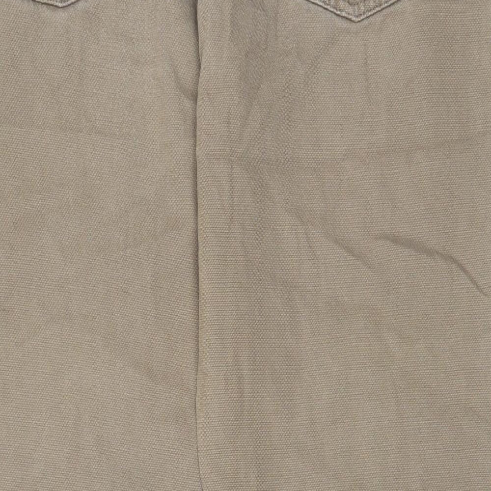 Gap Mens Beige Cotton Straight Jeans Size 36 in L32 in Regular Zip - Pockets