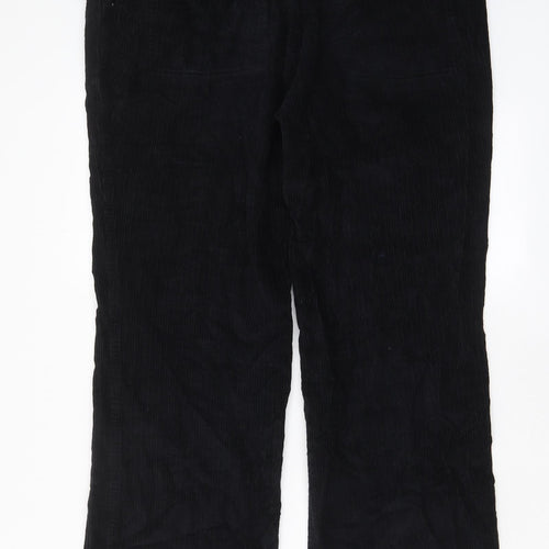 NEXT Mens Black Cotton Trousers Size 36 in L29 in Regular Zip - Pockets