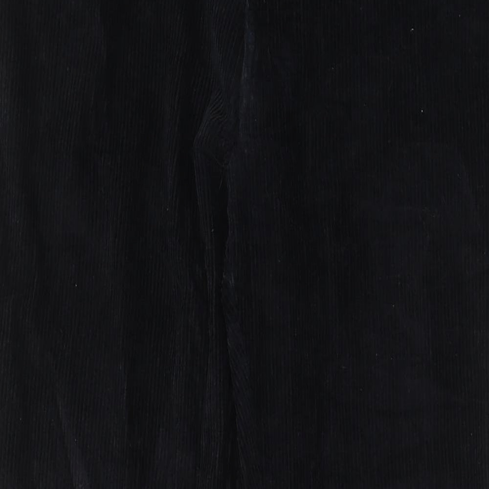 NEXT Mens Black Cotton Trousers Size 36 in L29 in Regular Zip - Pockets