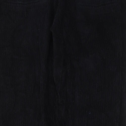 NEXT Mens Black Cotton Trousers Size 36 in L29 in Regular Zip - Pockets