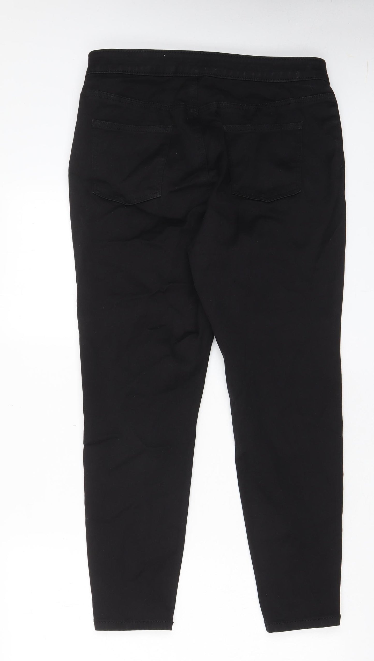 TU Womens Blue Cotton Skinny Jeans Size 18 L26 in Regular Zip - Pockets