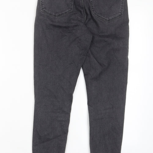 Topshop Womens Grey Cotton Skinny Jeans Size 28 in L30 in Regular Zip - Pockets