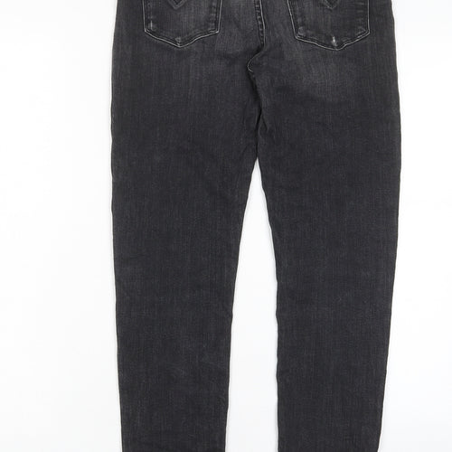 Hudson Womens Grey Cotton Skinny Jeans Size 27 in L28 in Regular Zip - Pockets