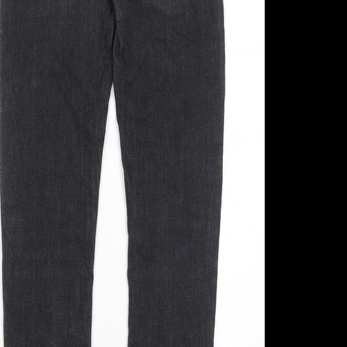Hudson Womens Grey Cotton Skinny Jeans Size 27 in L28 in Regular Zip - Pockets