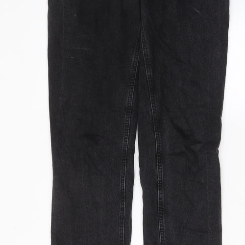 ASOS Womens Black Cotton Straight Jeans Size 26 in L36 in Regular Zip - Pockets