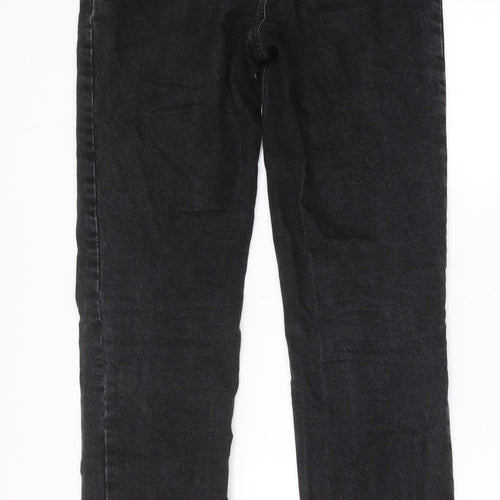 ASOS Womens Black Cotton Straight Jeans Size 26 in L36 in Regular Zip - Pockets