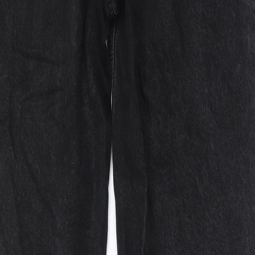 ASOS Womens Black Cotton Straight Jeans Size 26 in L36 in Regular Zip - Pockets