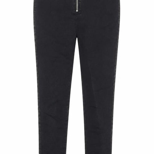 Denim & Co. Girls Grey Cotton Skinny Jeans Size 12-13 Years L26 in Regular Zip - Pockets, Adjustable Waist