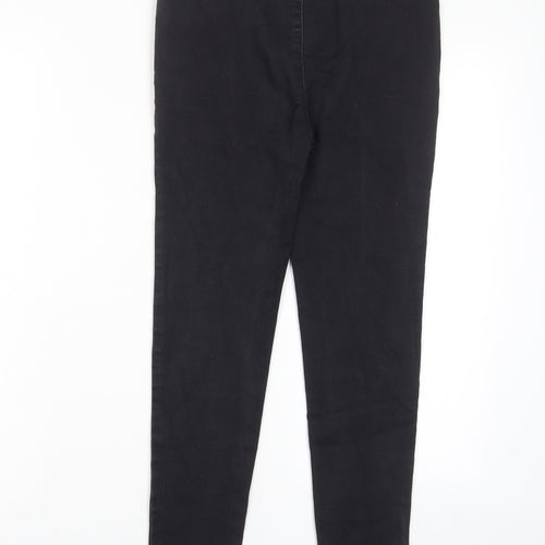 Denim & Co. Girls Grey Cotton Skinny Jeans Size 12-13 Years L26 in Regular Zip - Pockets, Adjustable Waist