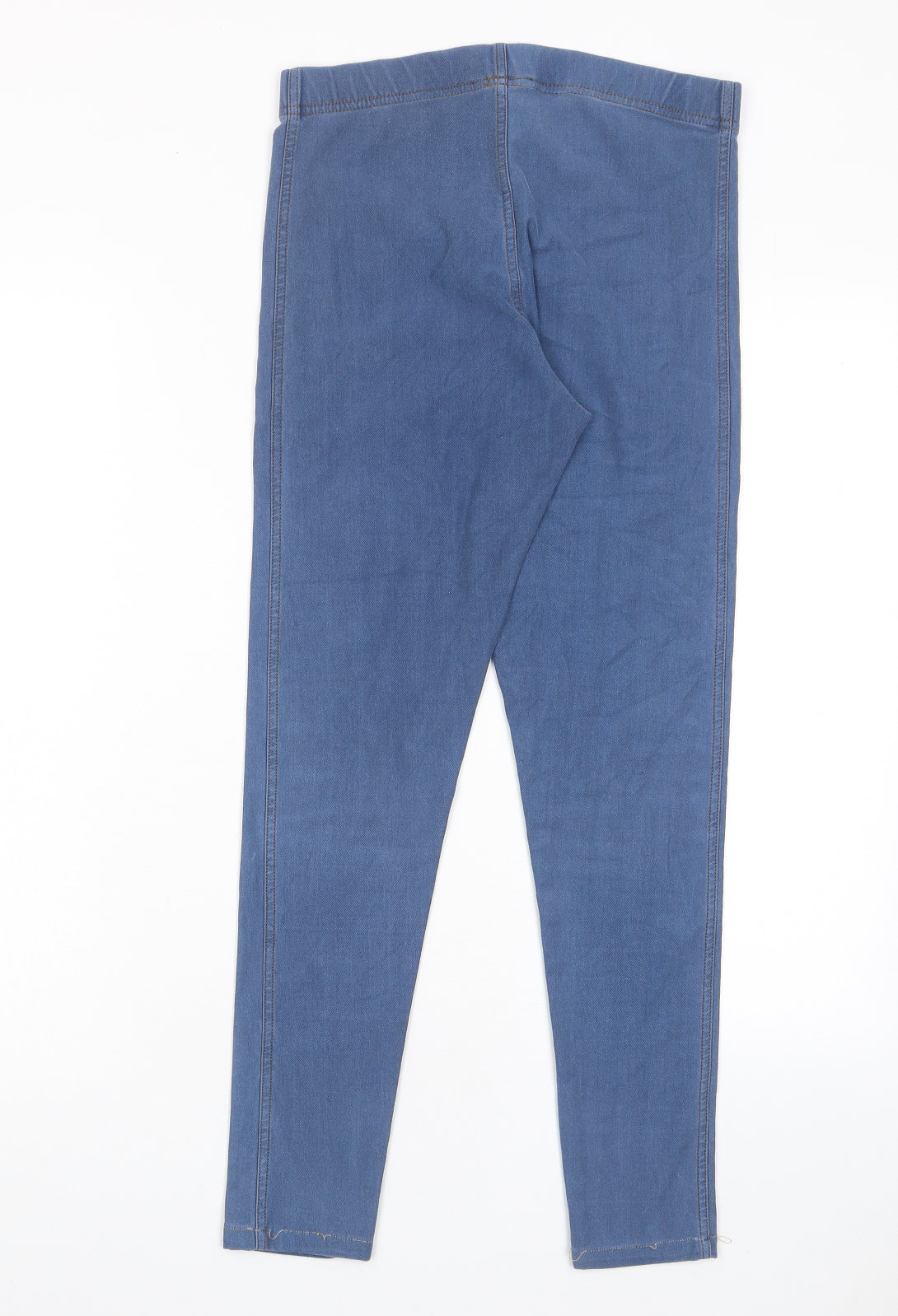 Indigo Womens Blue Cotton Jegging Jeans Size 10 L27 in Regular - Elasticated Waist