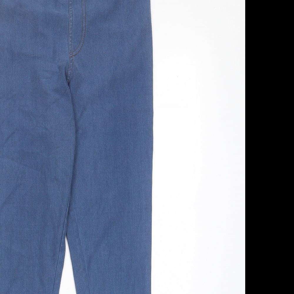 Indigo Womens Blue Cotton Jegging Jeans Size 10 L27 in Regular - Elasticated Waist