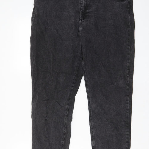 ASOS Womens Grey Cotton Straight Jeans Size 36 in L32 in Regular Zip - Pockets