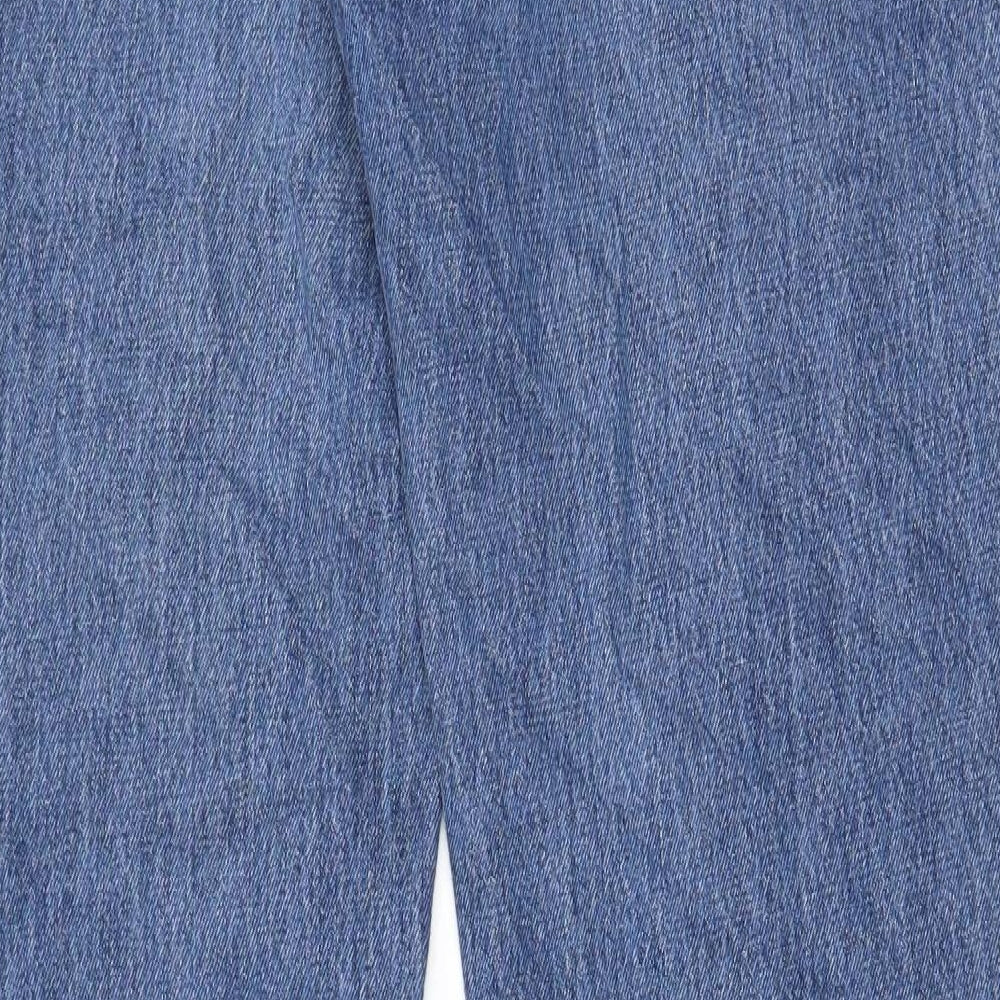 Levi's Mens Blue Cotton Straight Jeans Size 34 in L34 in Regular Zip - Pockets, Logo