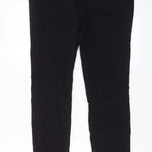 H&M Womens Black Cotton Skinny Jeans Size XL L26 in Regular Zip - Pockets