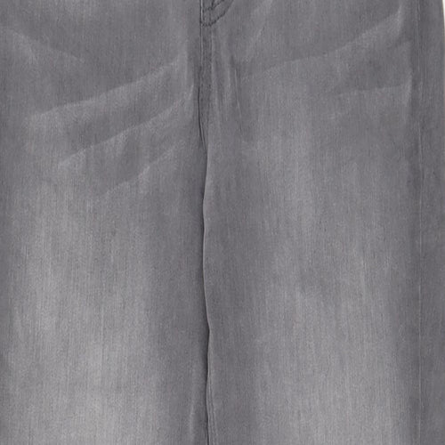 Nutmeg Womens Grey Cotton Skinny Jeans Size 12 L31 in Regular Zip - Pockets