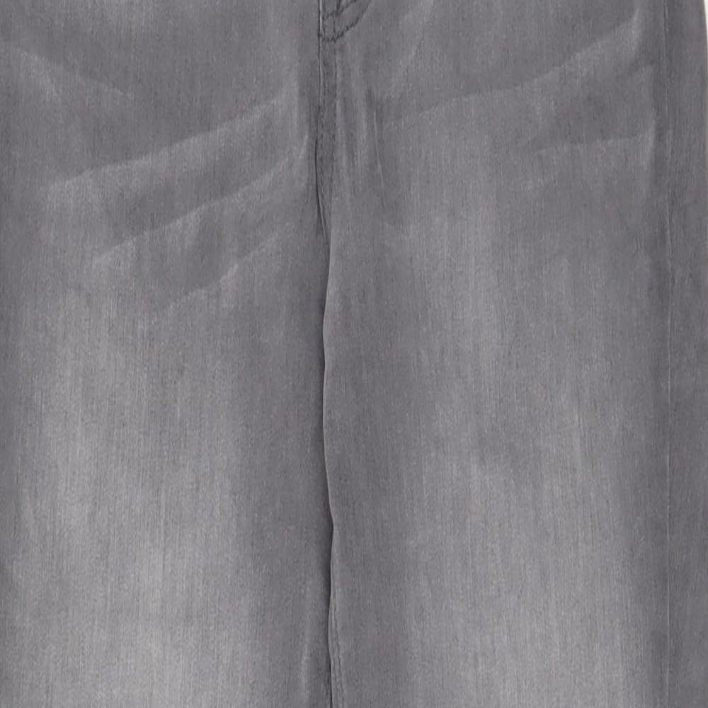 Nutmeg Womens Grey Cotton Skinny Jeans Size 12 L31 in Regular Zip - Pockets