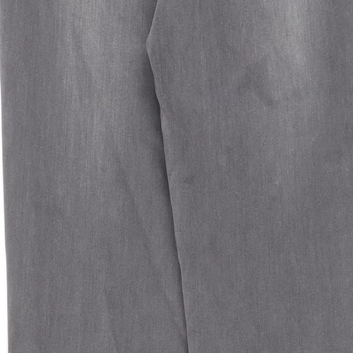 Nutmeg Womens Grey Cotton Skinny Jeans Size 12 L31 in Regular Zip - Pockets