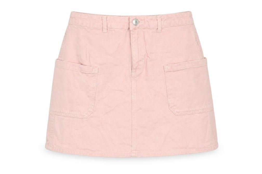 BDG Womens Pink Cotton A-Line Skirt Size M Zip - Pockets
