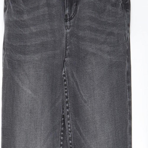 NEXT Boys Grey Cotton Straight Jeans Size 11 Years L27 in Regular Zip - Pockets