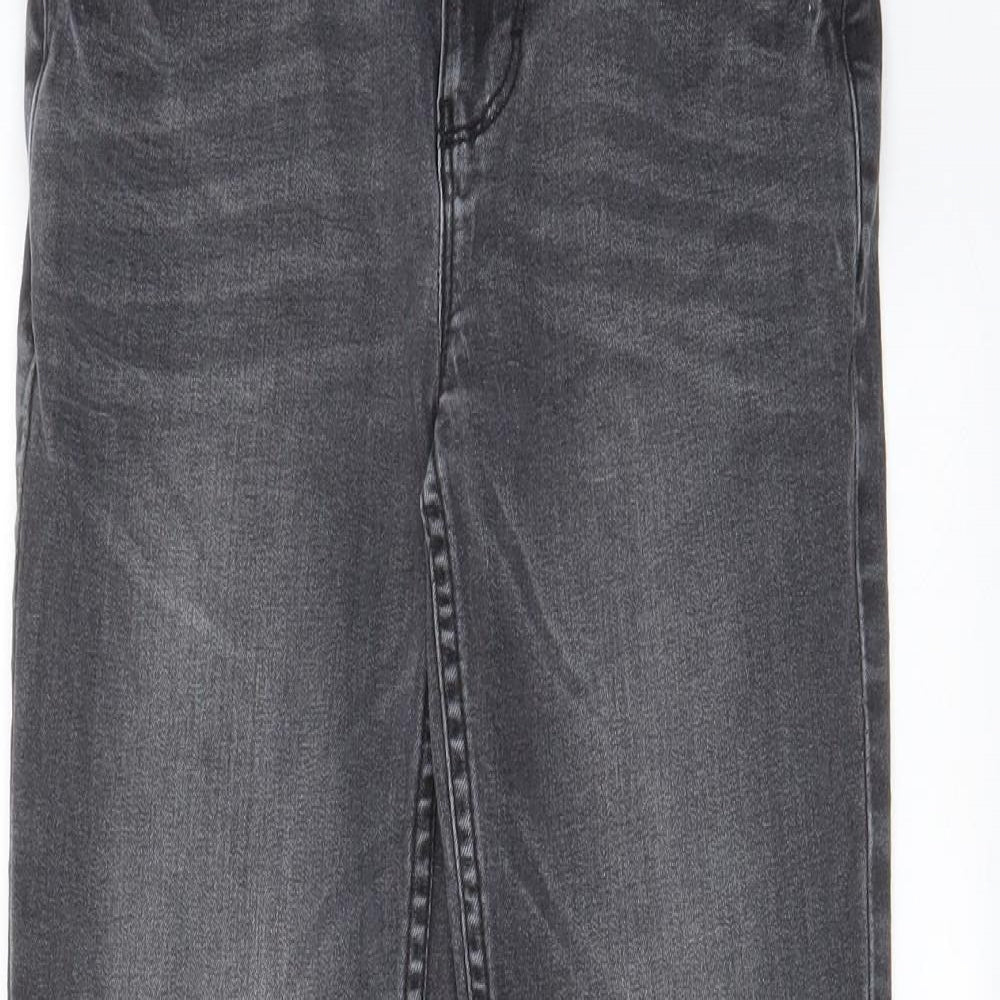 NEXT Boys Grey Cotton Straight Jeans Size 11 Years L27 in Regular Zip - Pockets