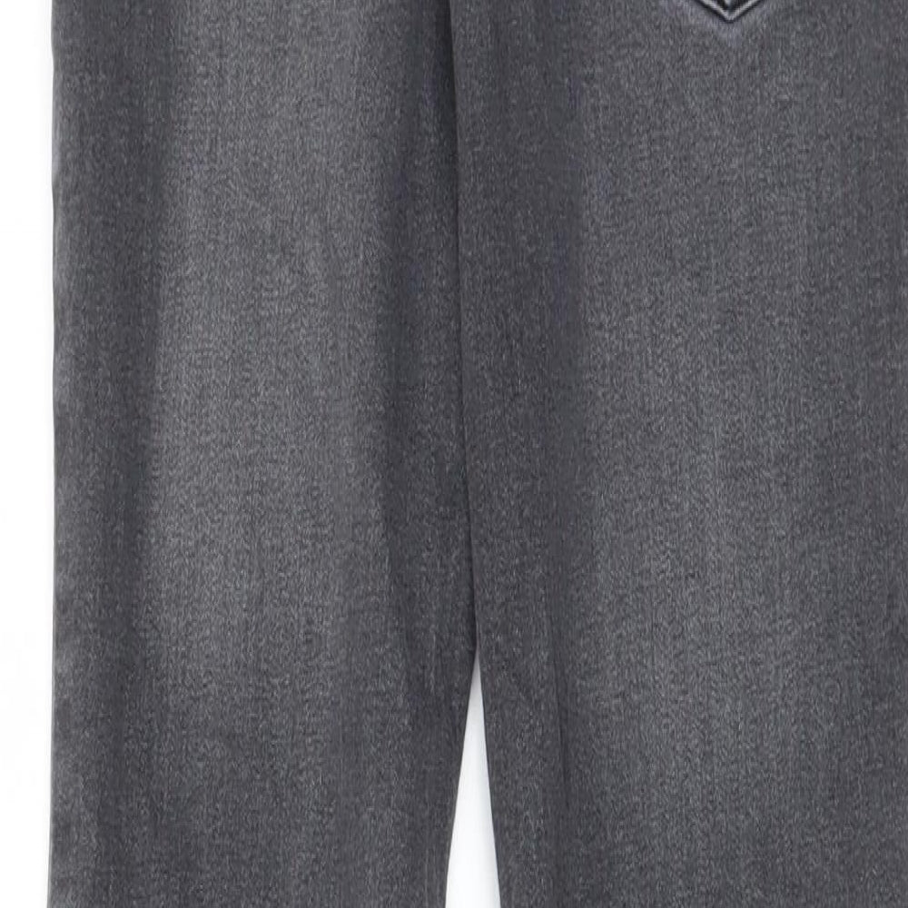 NEXT Boys Grey Cotton Straight Jeans Size 11 Years L27 in Regular Zip - Pockets