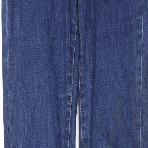 VERO MODA Womens Blue Cotton Skinny Jeans Size 26 in L36 in Regular Zip - Pockets